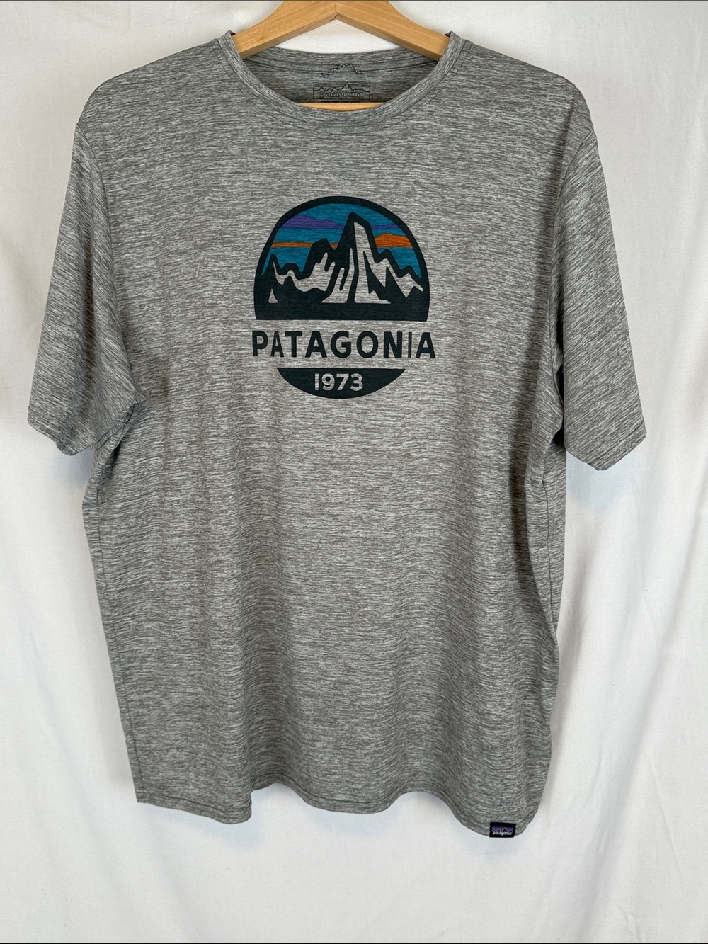 Men's Patagonia Capilene Cool Daily 50+ UPF Short Sleeve Logo Tee Shirt XL